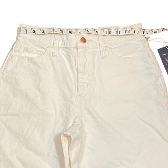 Universal Thread High-Rise Vintage Bermuda Jean Shorts, Off White, Size 2, NWT - Picture 10 of 13